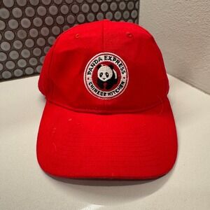 Panda Express Cap Hat Chinese Kitchen Employee Red Ajustable Strapback Adult